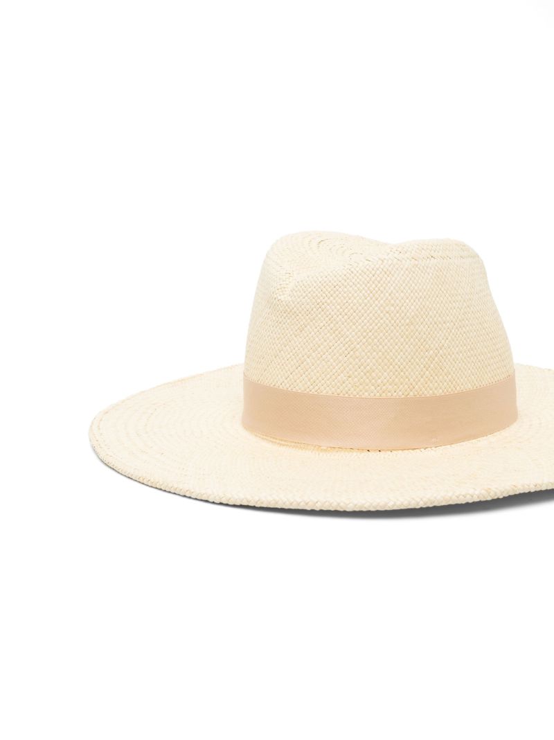 Neutral Jeanne Straw Boater Hat