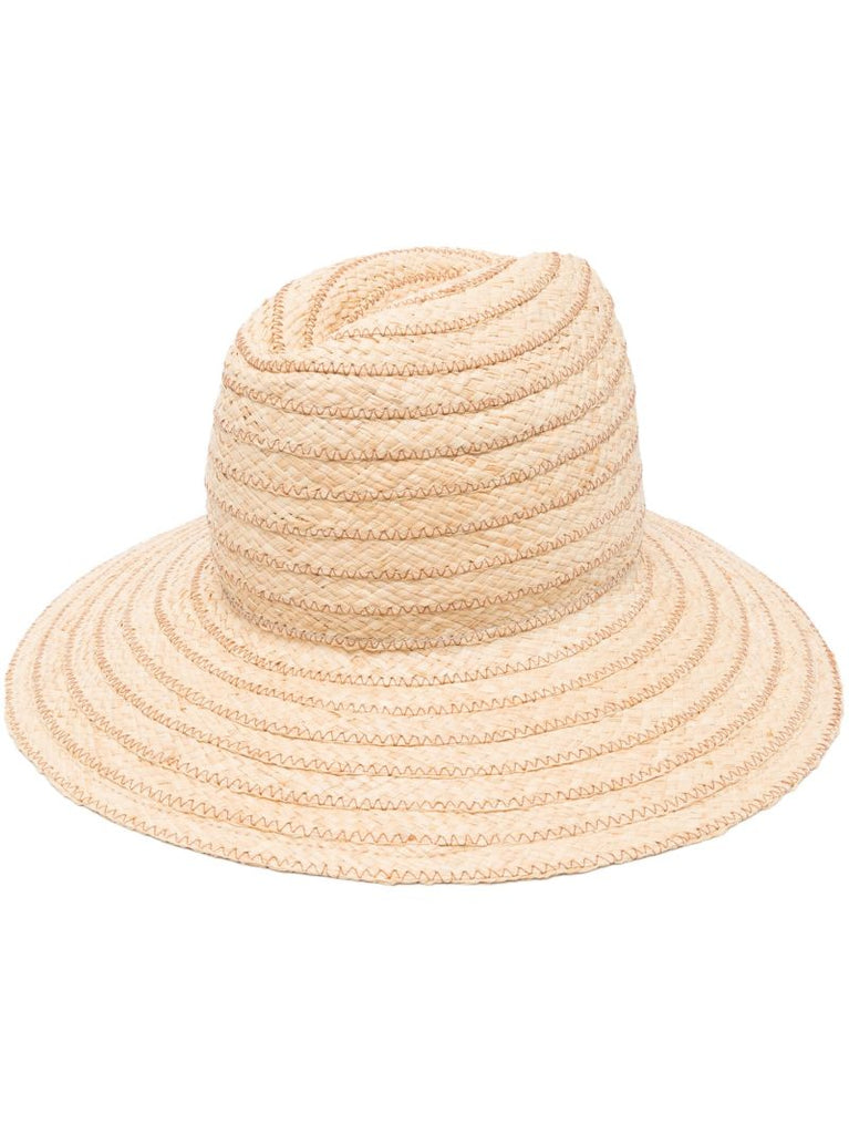 Neutral Requiem Woven-raffia Fedora Hat