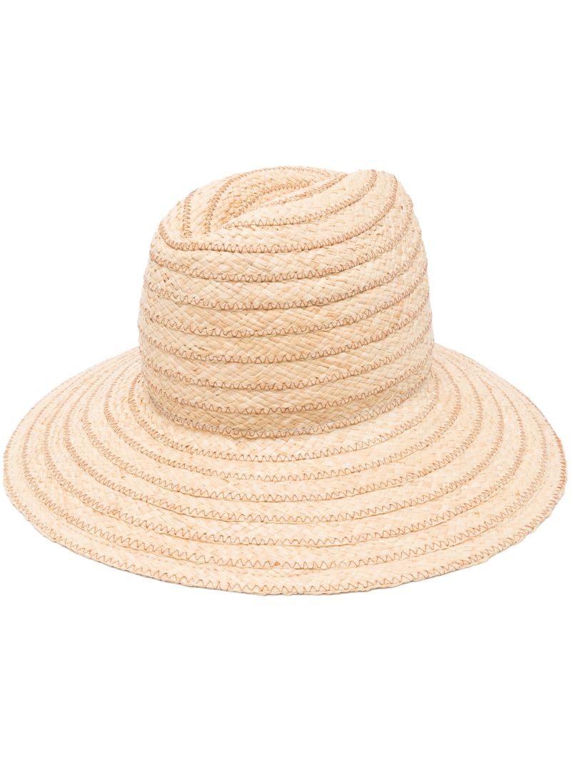Neutral Requiem Woven-raffia Fedora Hat