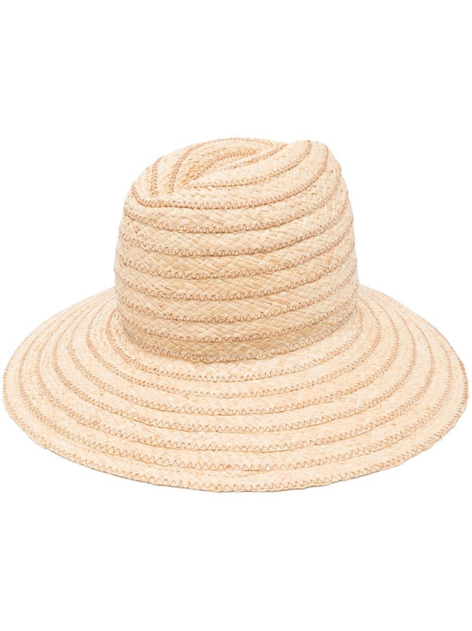 Neutral Requiem Woven-raffia Fedora Hat