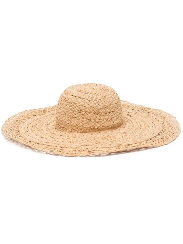 Neutral Mary Jane Raffia Sun Hat