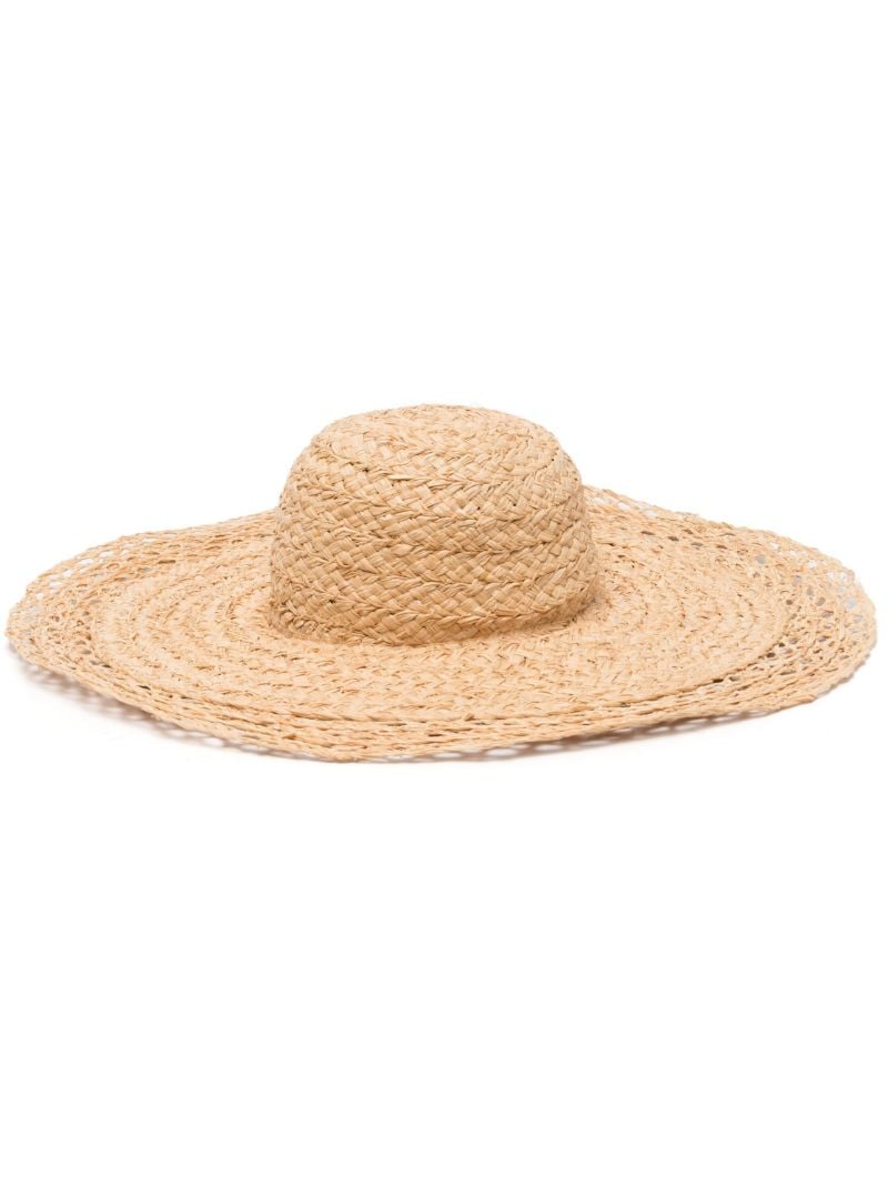Neutral Mary Jane Raffia Sun Hat
