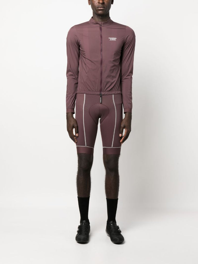 Burgundy and White Stretch Mechanism Cycling Bib Shorts