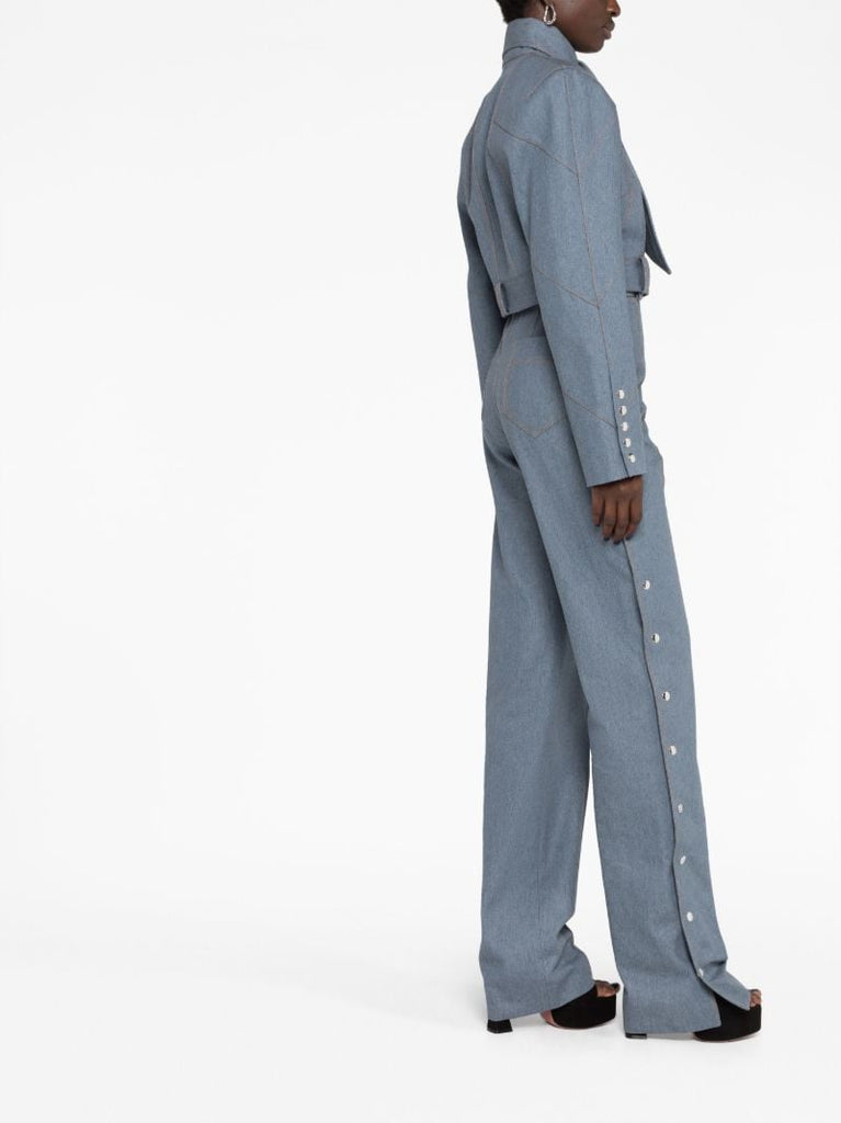 Blue Press-stud Jeans