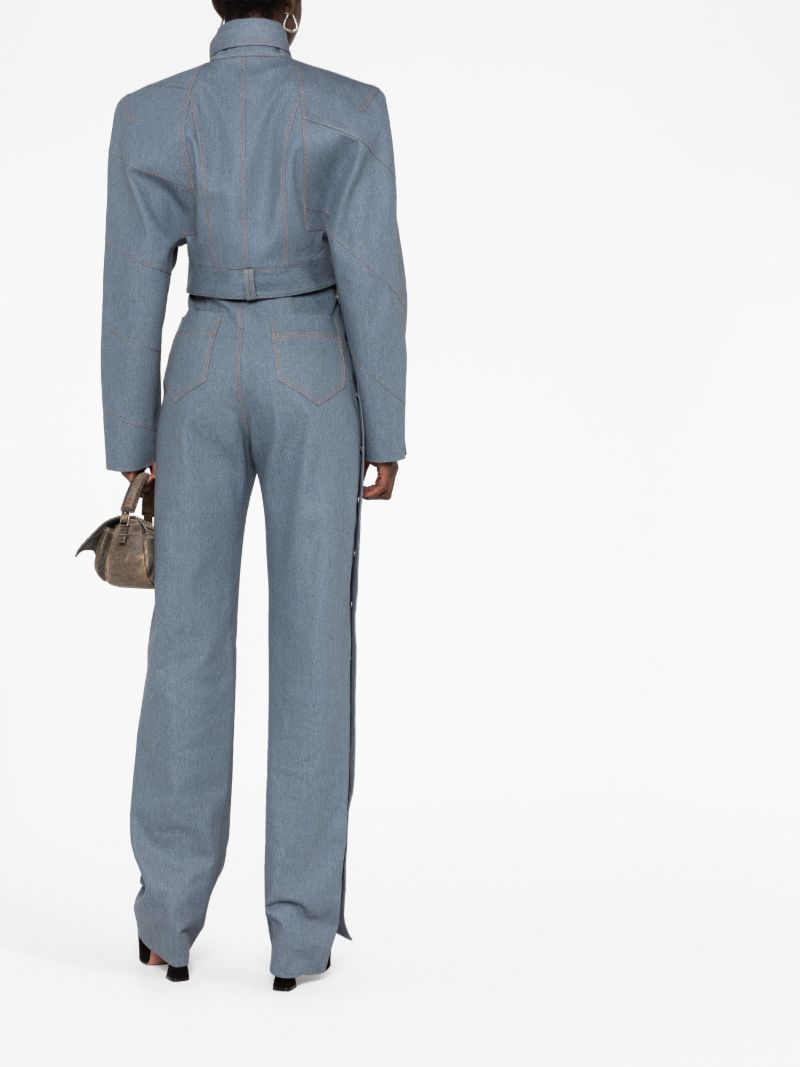Blue Press-stud Jeans