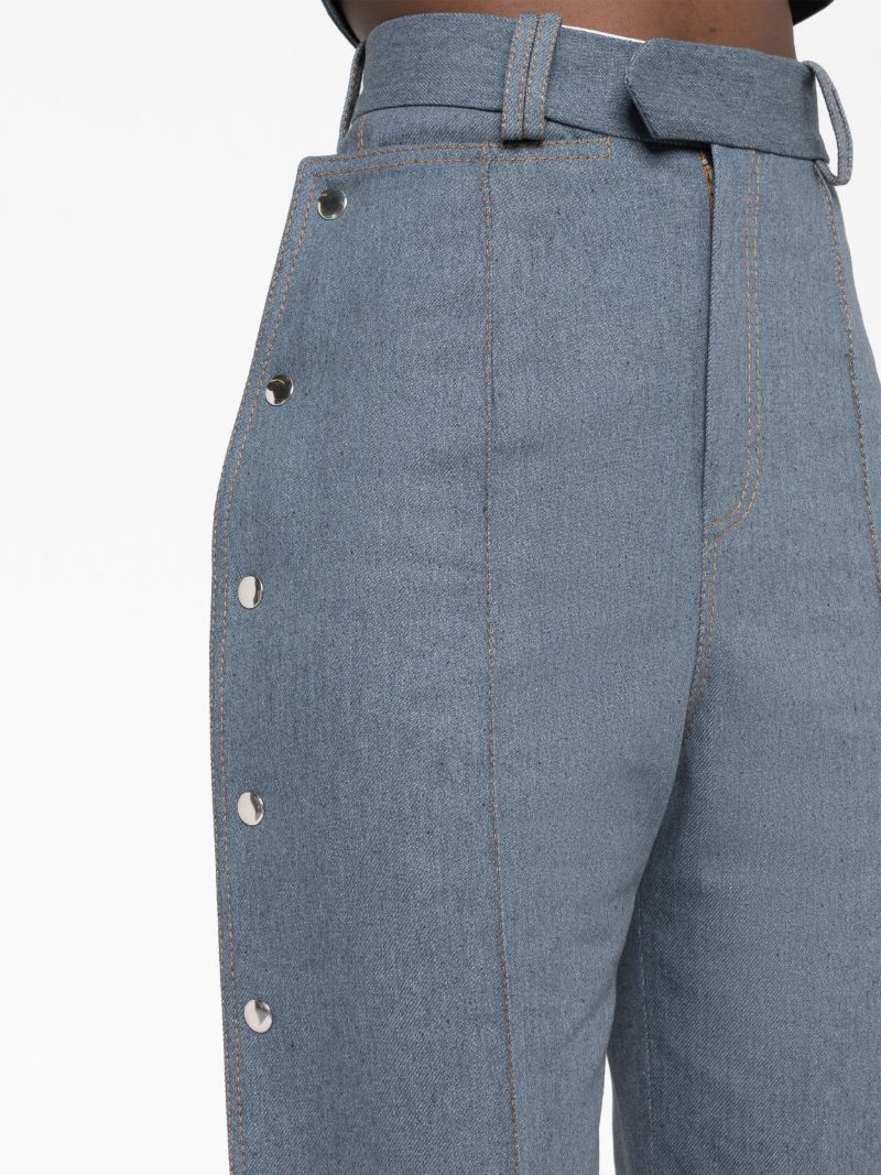 Blue Press-stud Jeans