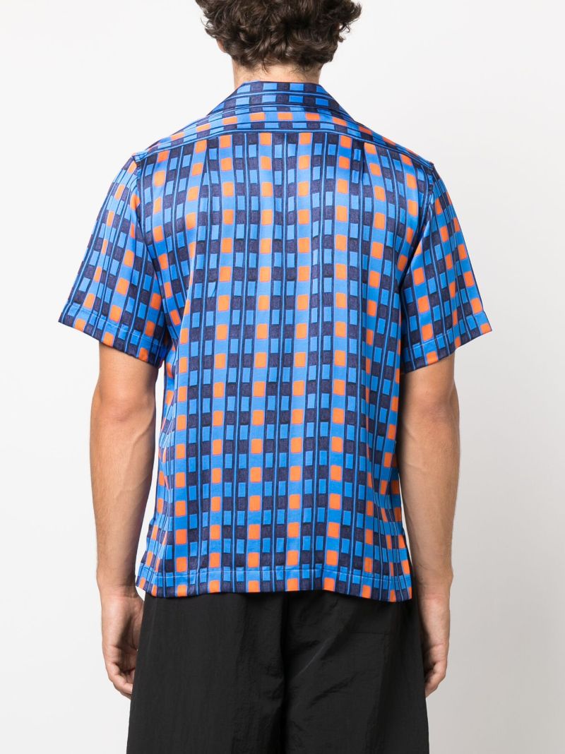 Blue Highlife Geometric-print Shirt