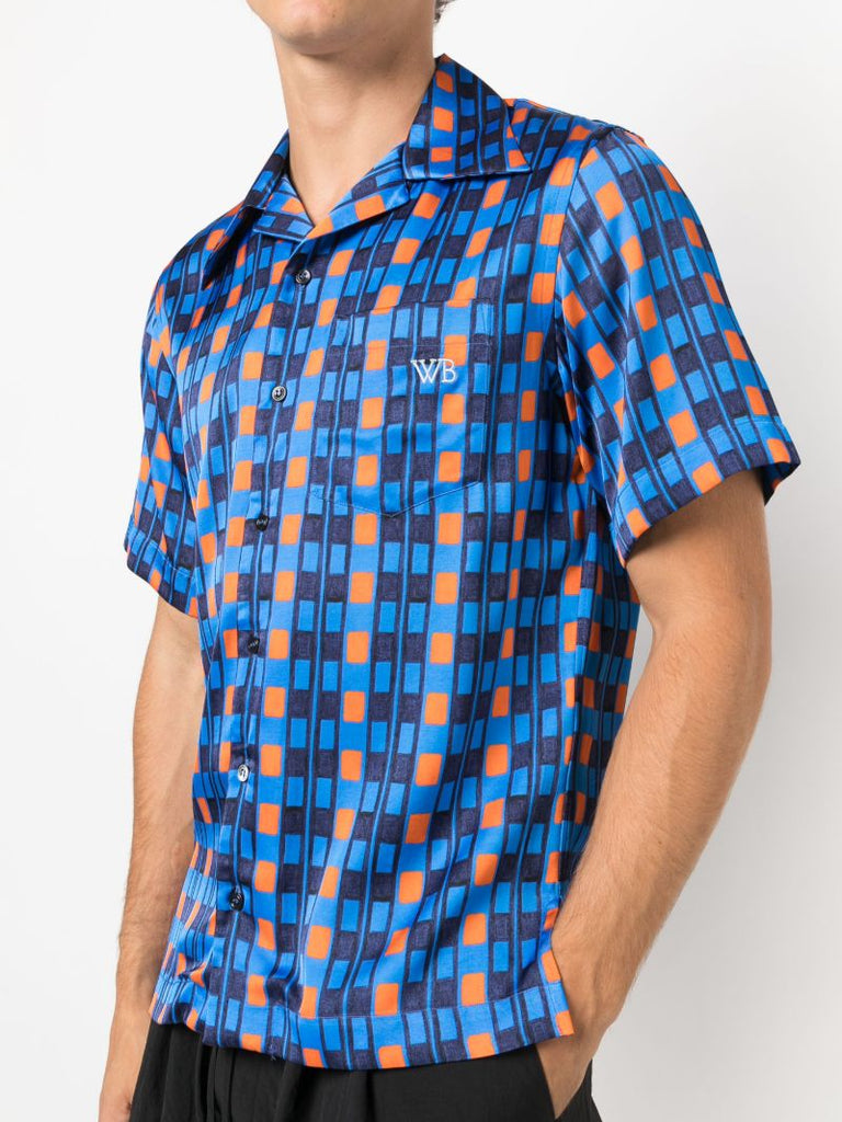 Blue Highlife Geometric-print Shirt