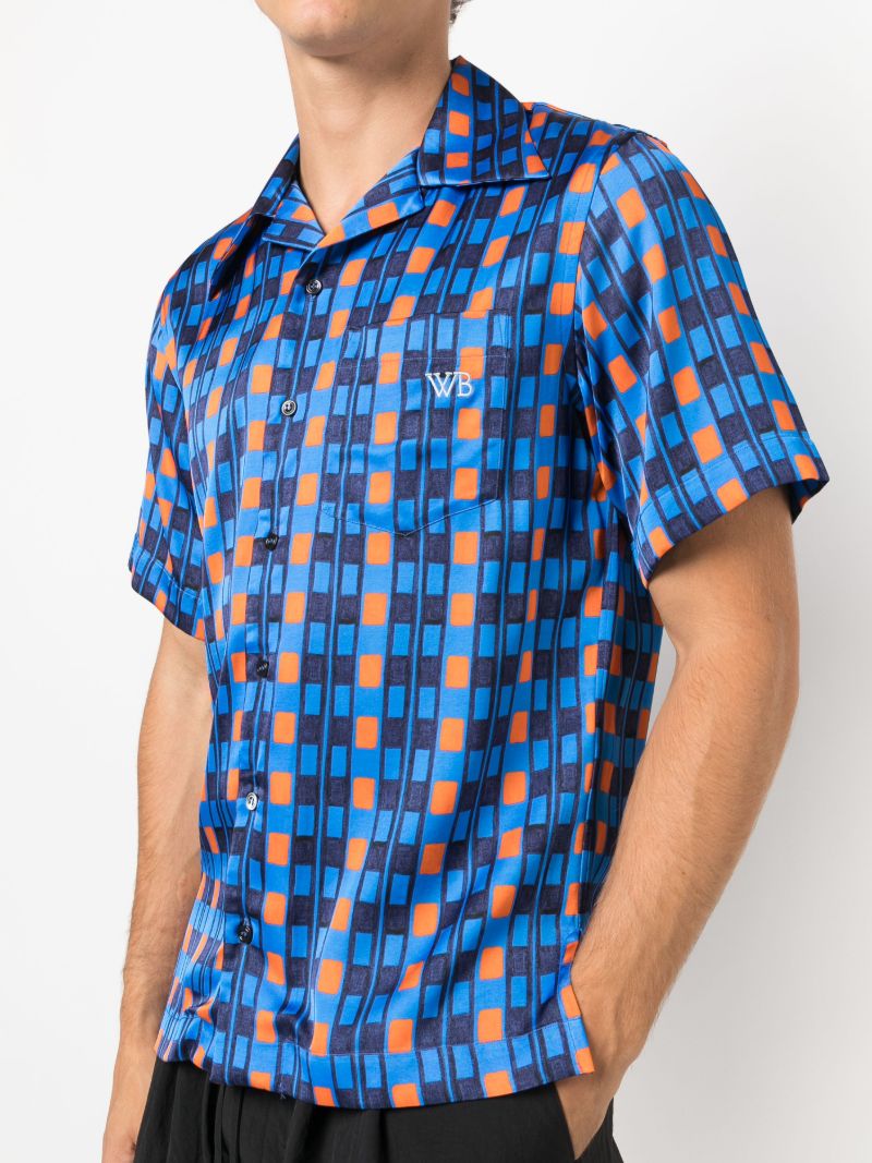 Blue Highlife Geometric-print Shirt