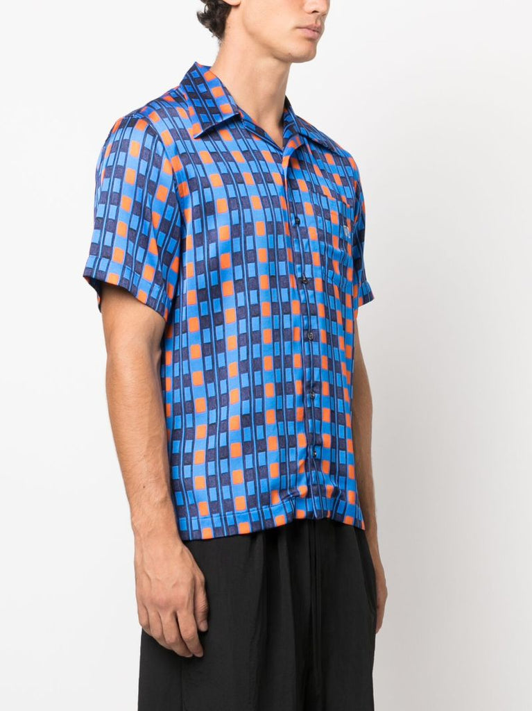 Blue Highlife Geometric-print Shirt