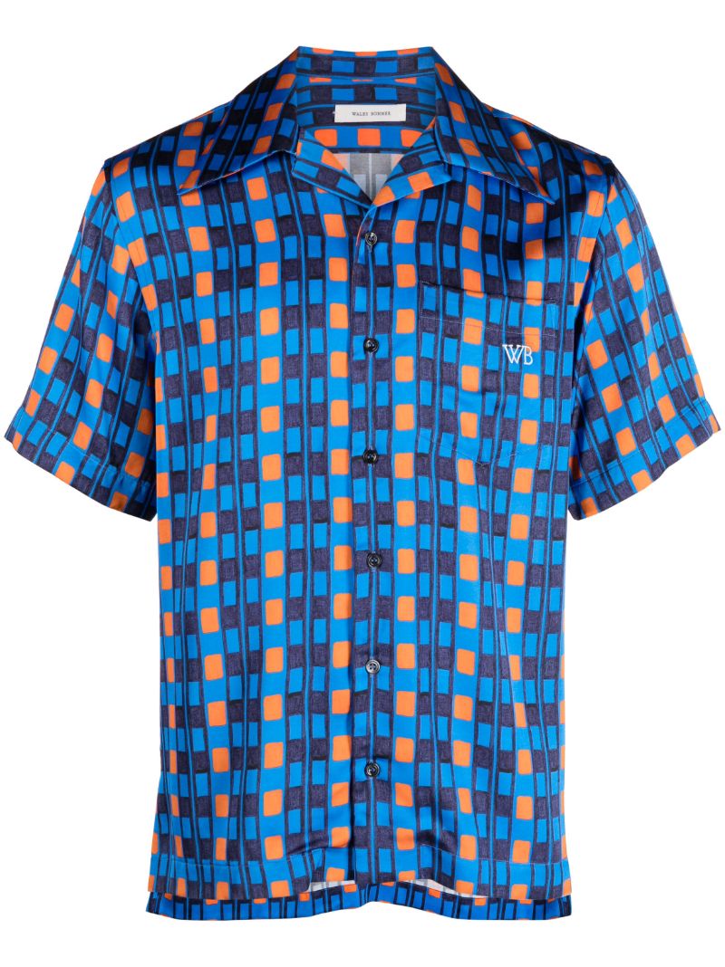 Blue Highlife Geometric-print Shirt