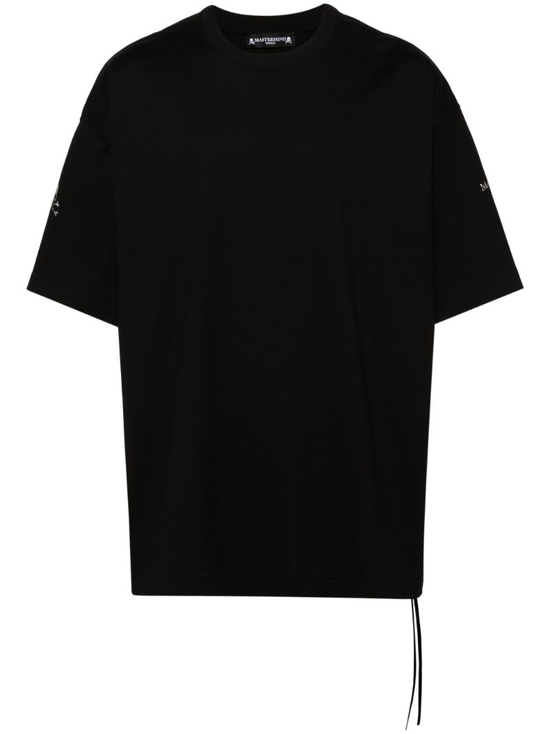 Black Crystal-embellished Cotton T-shirt