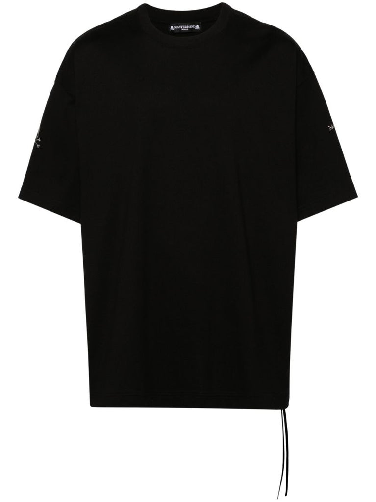 Black Crystal-embellished Cotton T-shirt