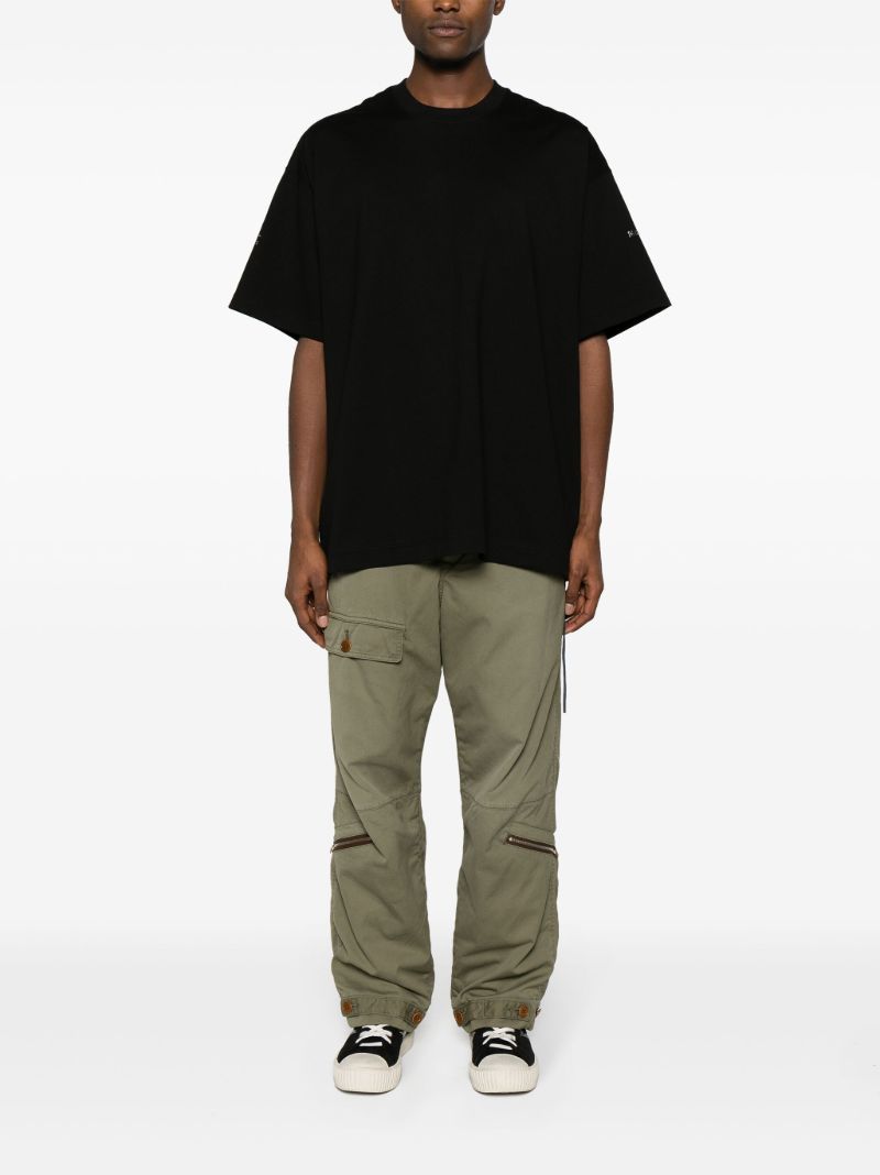 Black Crystal-embellished Cotton T-shirt