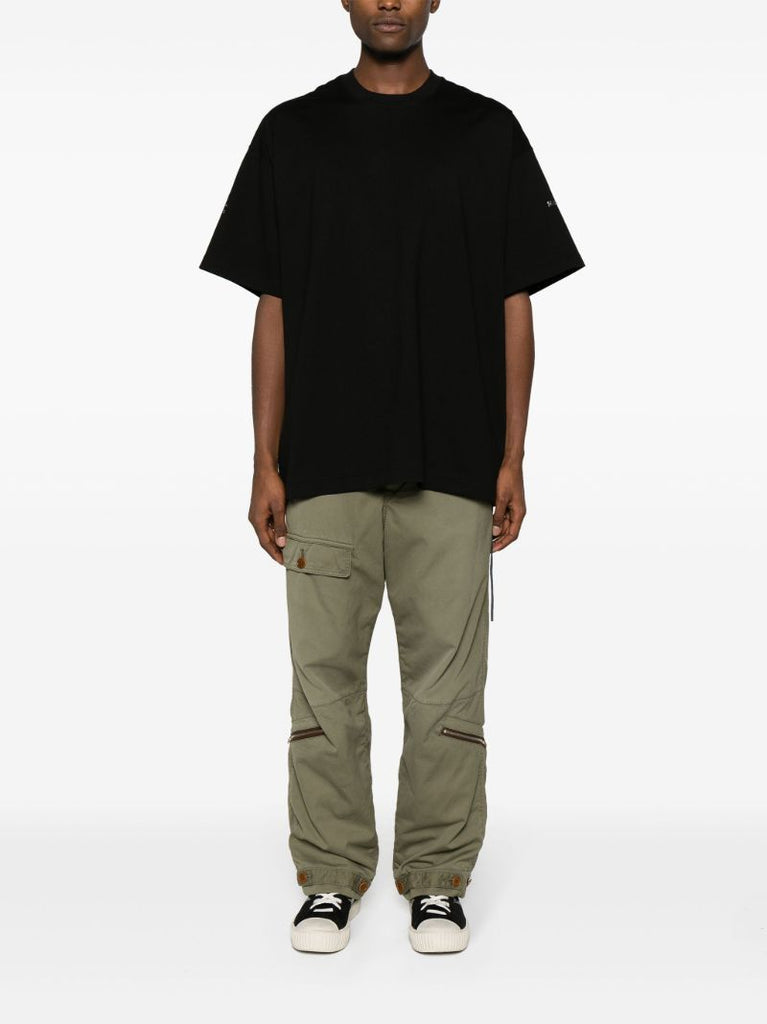 Black Crystal-embellished Cotton T-shirt