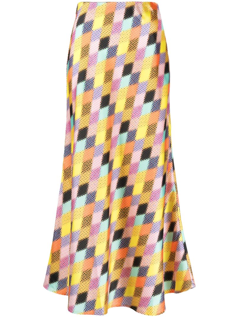 Yellow Graphic-print Skirt