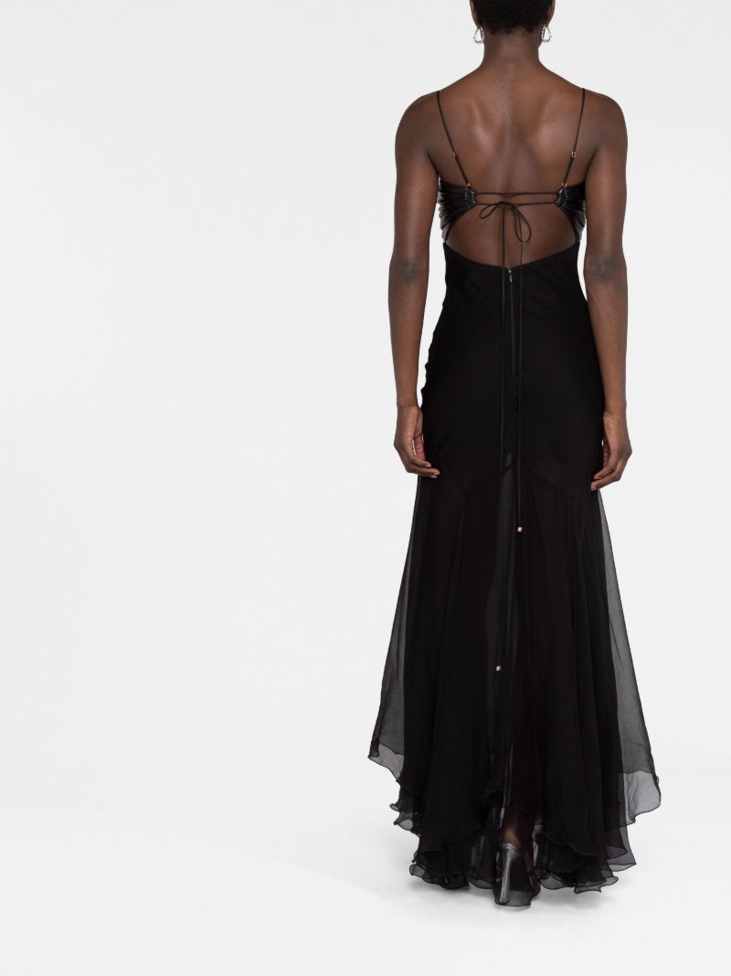 Black Leslie Draped Bust Dress