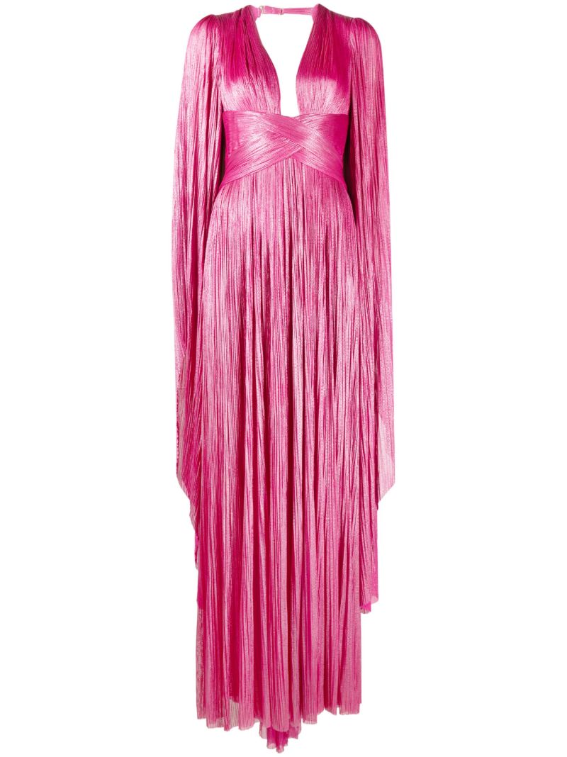 Pink Crystal Pleated Dress