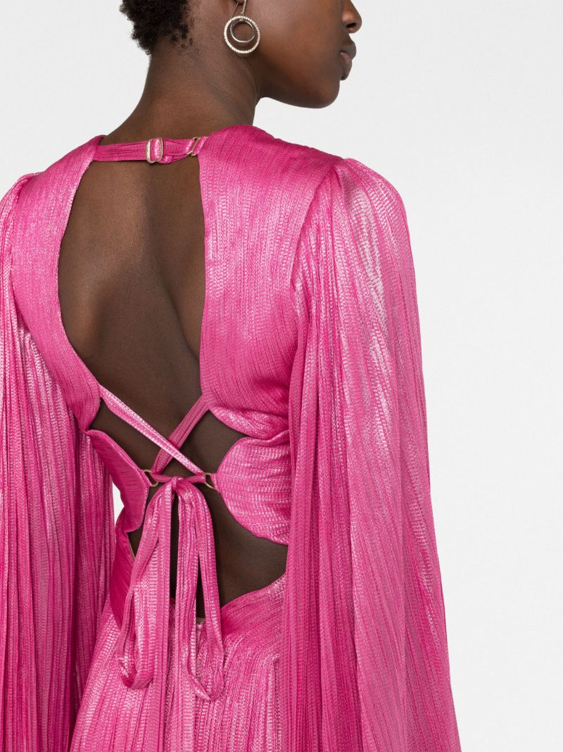 Pink Crystal Pleated Dress