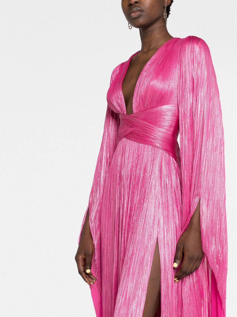 Pink Crystal Pleated Dress