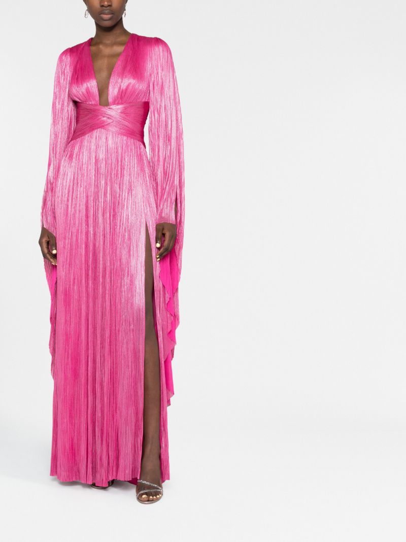 Pink Crystal Pleated Dress