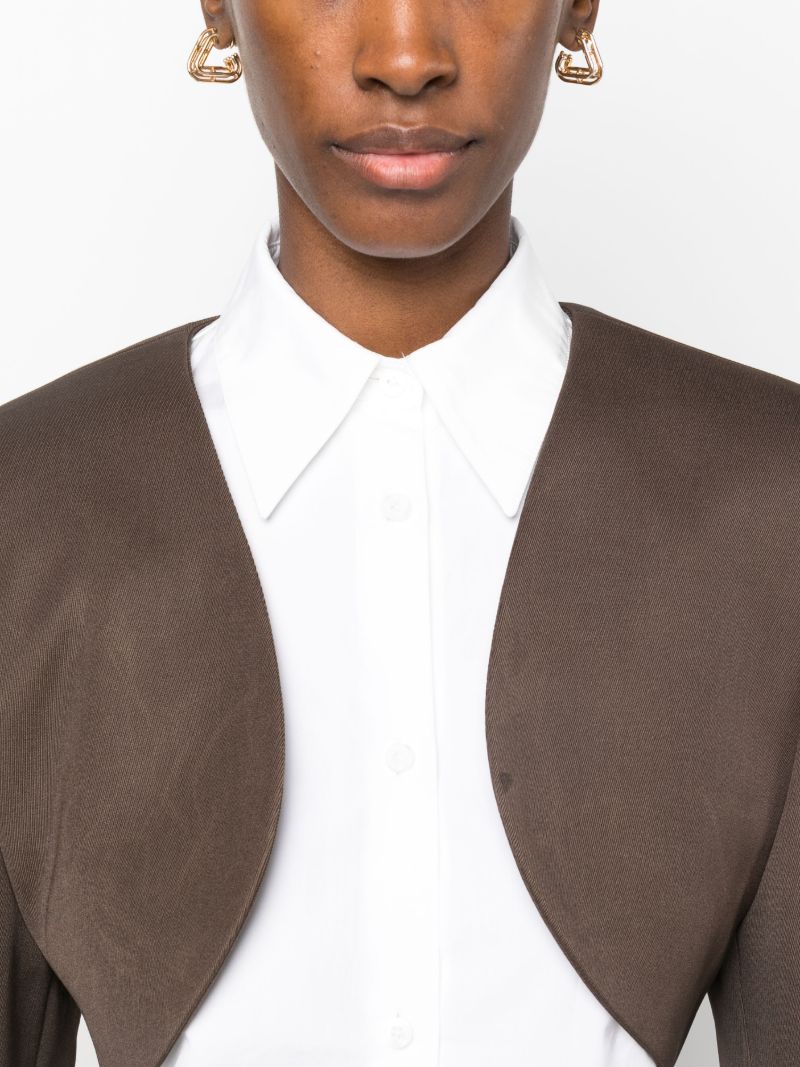 Brown Single-breasted Blazer