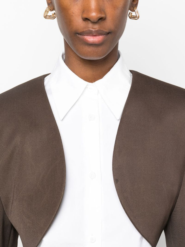 Brown Single-breasted Blazer