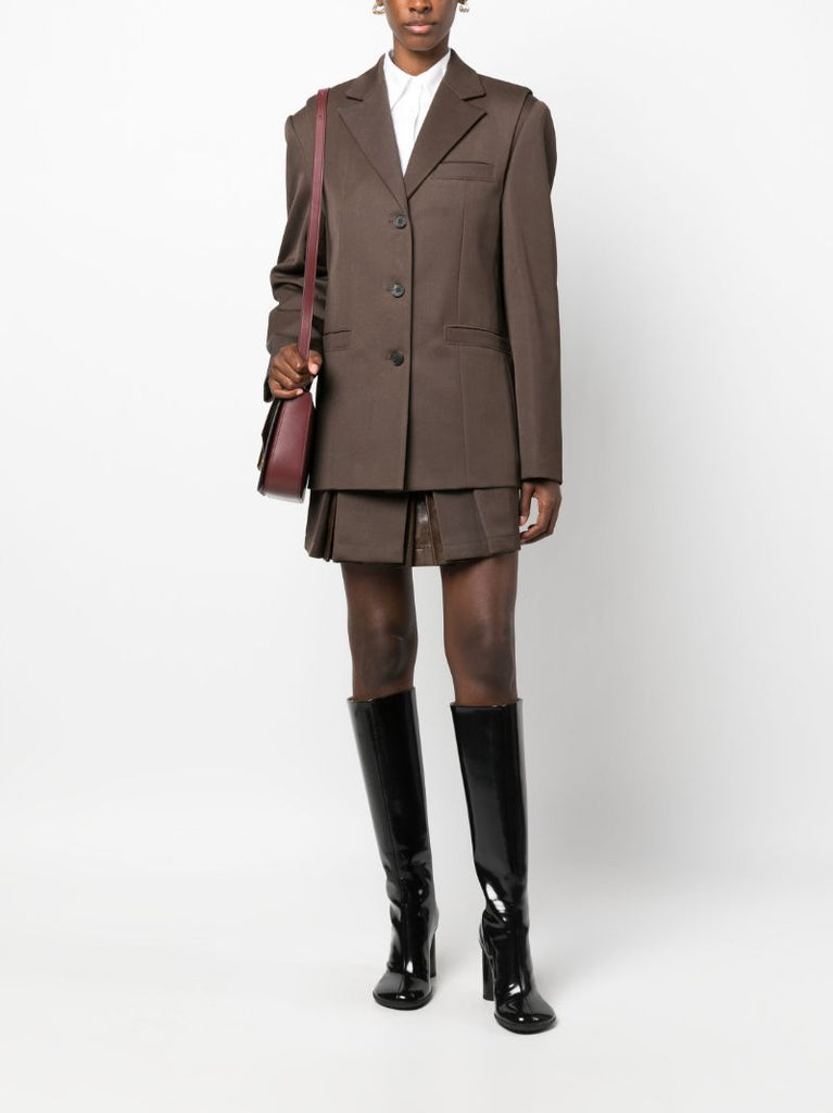 Brown Single-breasted Blazer