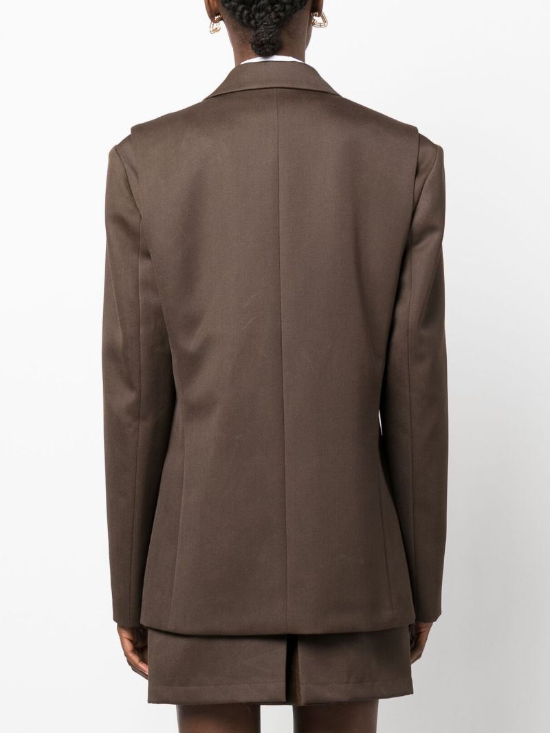 Brown Single-breasted Blazer