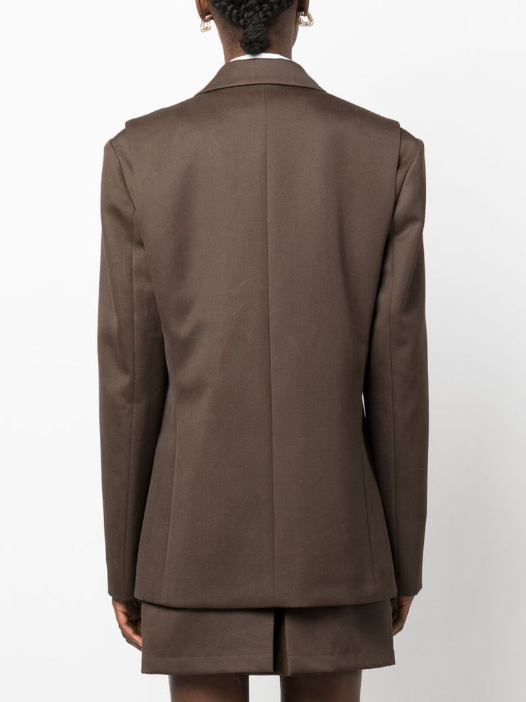 Brown Single-breasted Blazer