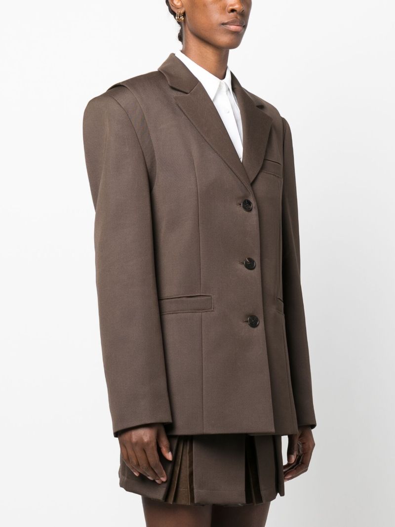 Brown Single-breasted Blazer