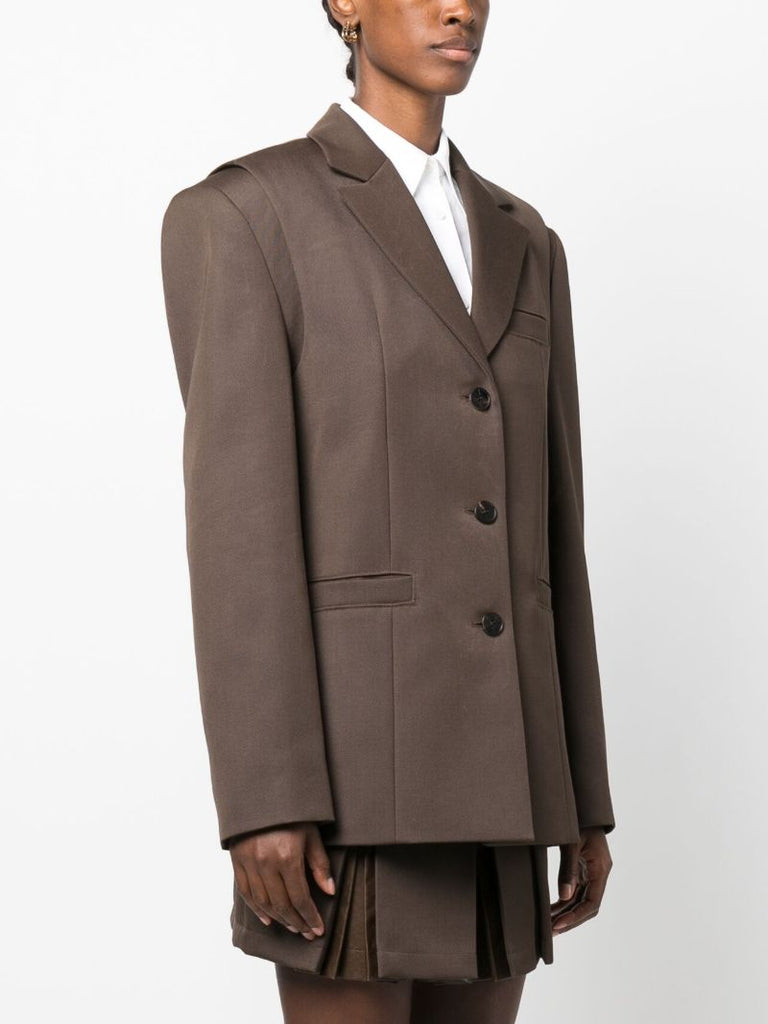 Brown Single-breasted Blazer