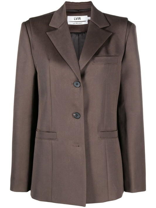 Brown Single-breasted Blazer