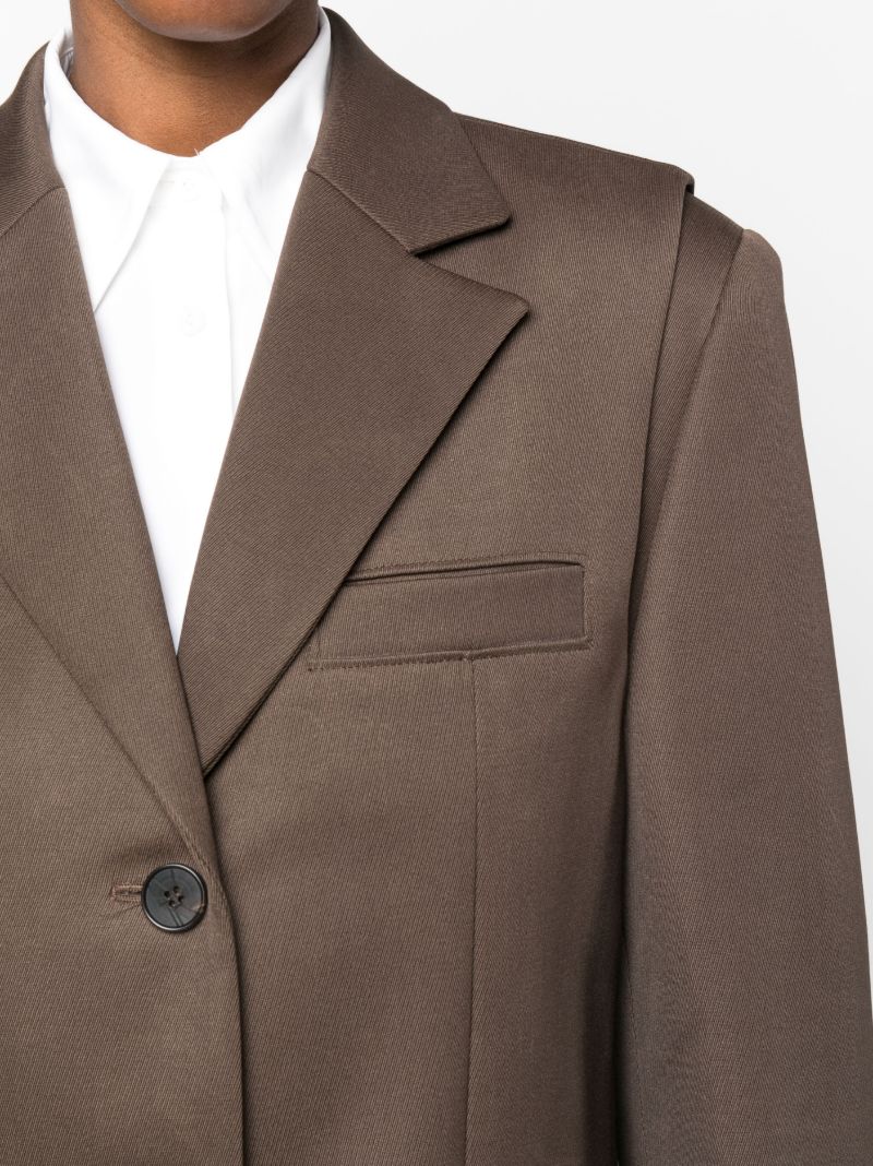 Brown Single-breasted Blazer