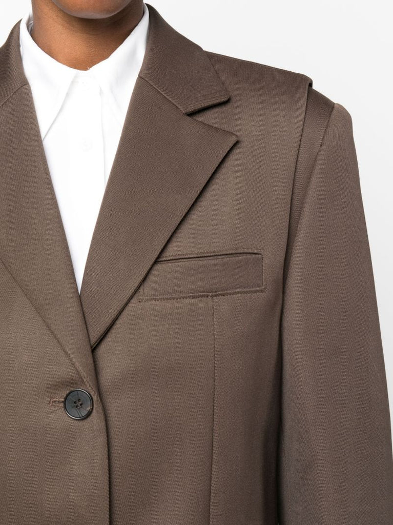 Brown Single-breasted Blazer