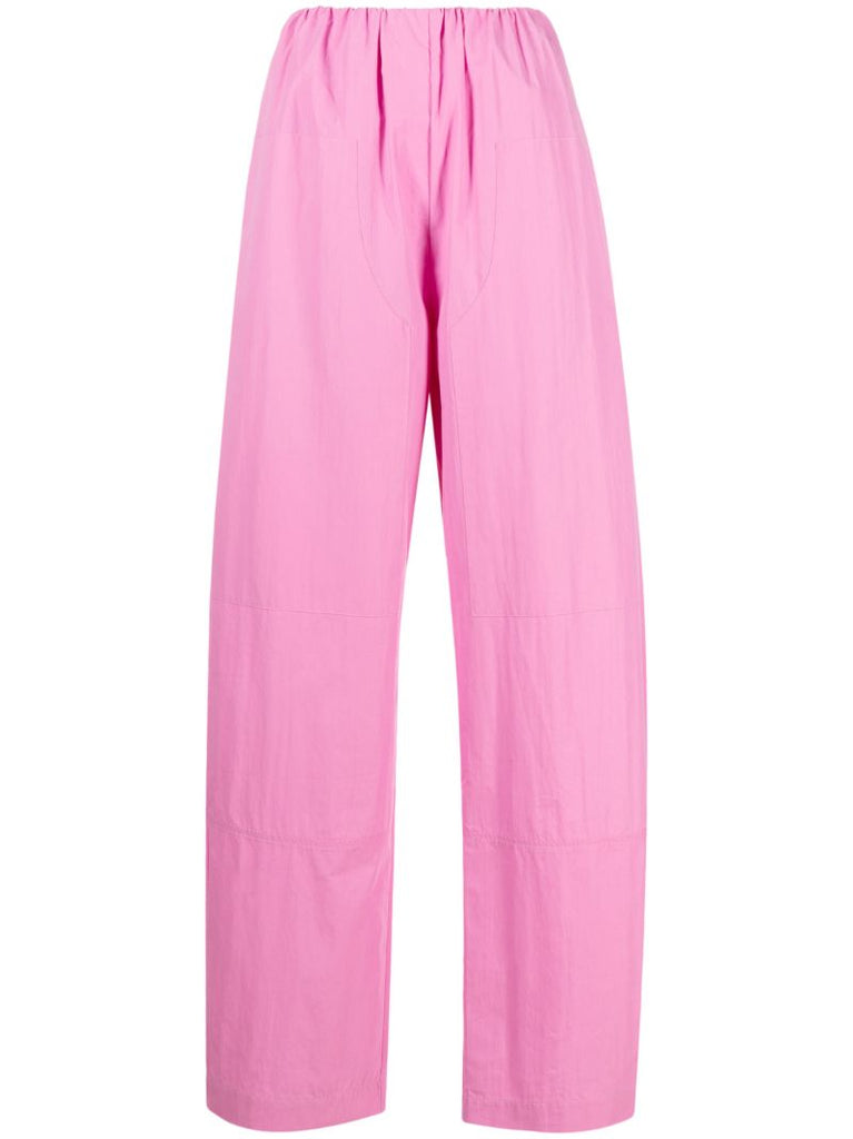 Pink Cocoon Wide-leg Parachute Trousers
