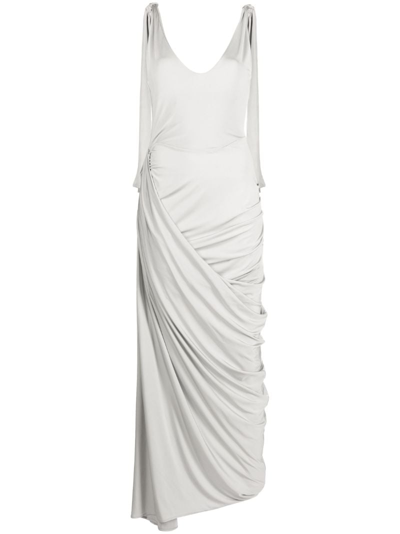 Grey Ballerina Draped Dress