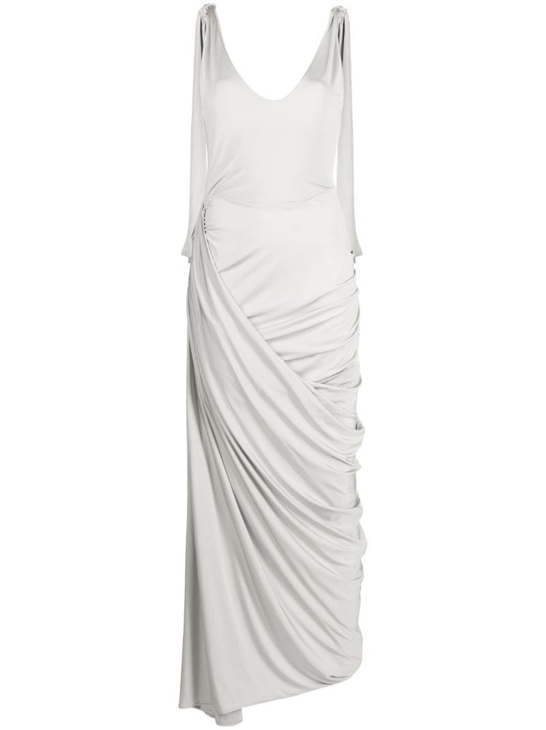 Grey Ballerina Draped Dress
