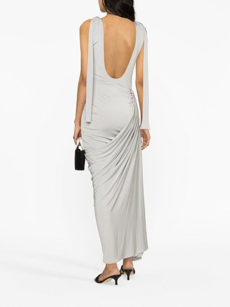 Grey Ballerina Draped Dress