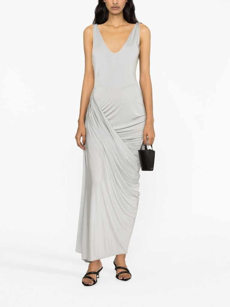 Grey Ballerina Draped Dress