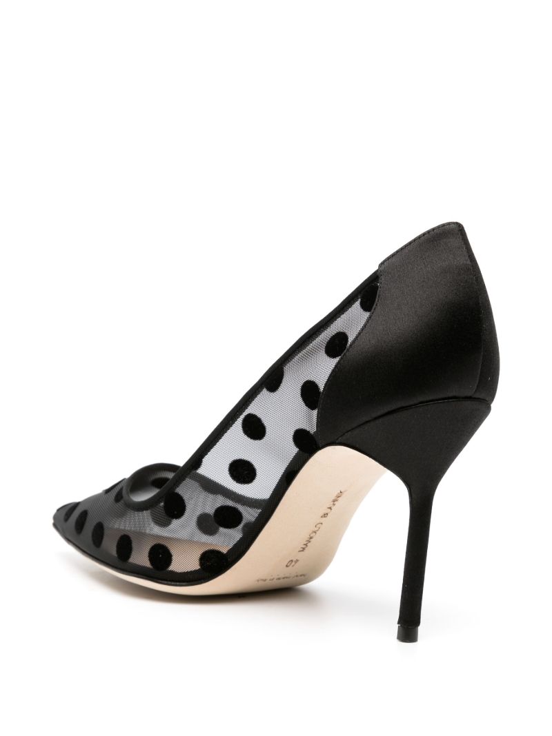 Black Bbla 90 Polka Dot Pumps