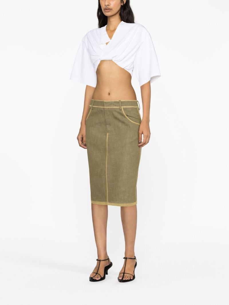 Beige Straight Skirt