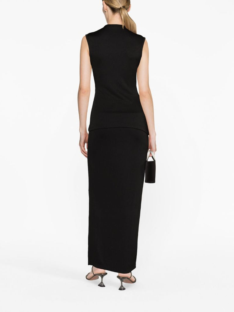 Black Cut-out Maxi Dress