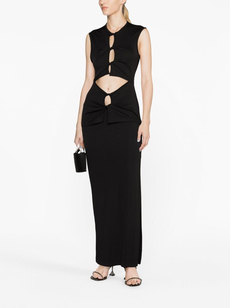 Black Cut-out Maxi Dress