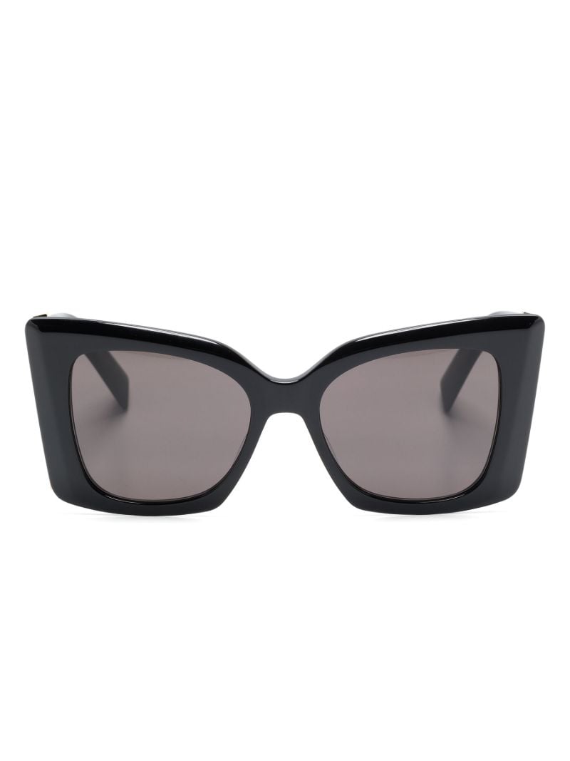 Black Blaze Square-frame Sunglasses
