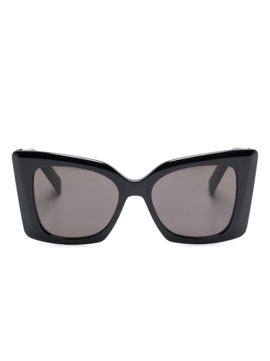 Black Blaze Square-frame Sunglasses