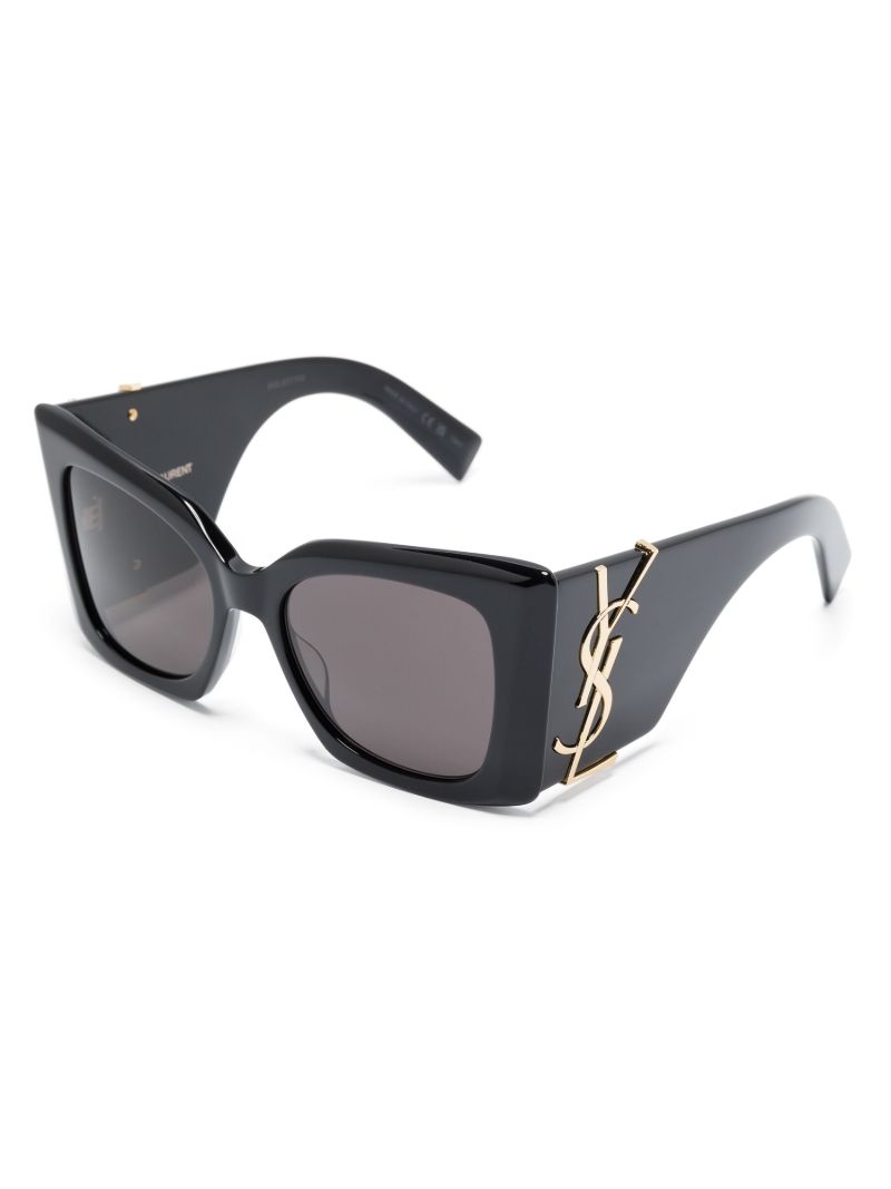 Black Blaze Square-frame Sunglasses