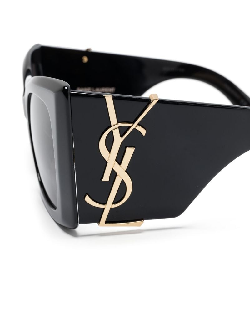Black Blaze Square-frame Sunglasses