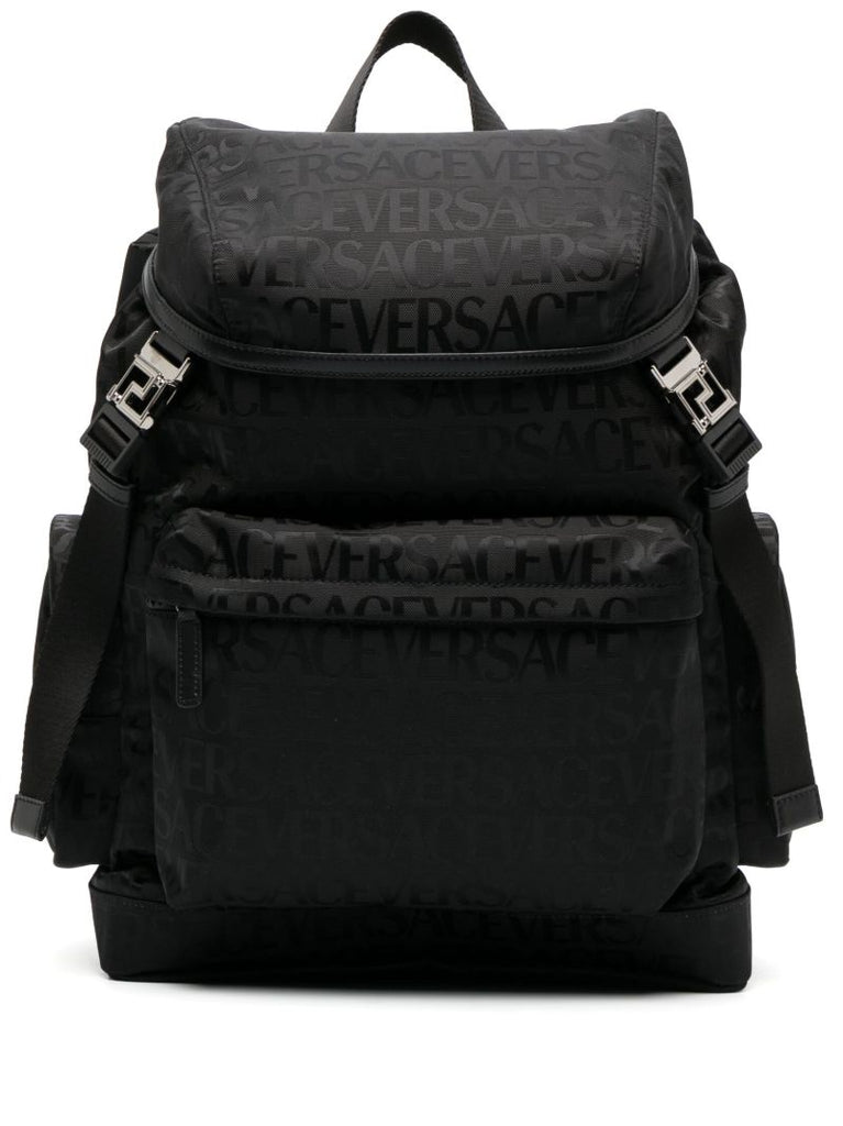 Black Logo-print Backpack