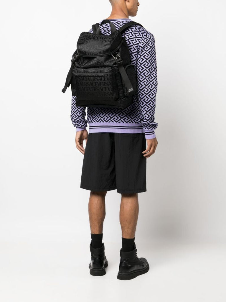 Black Logo-print Backpack
